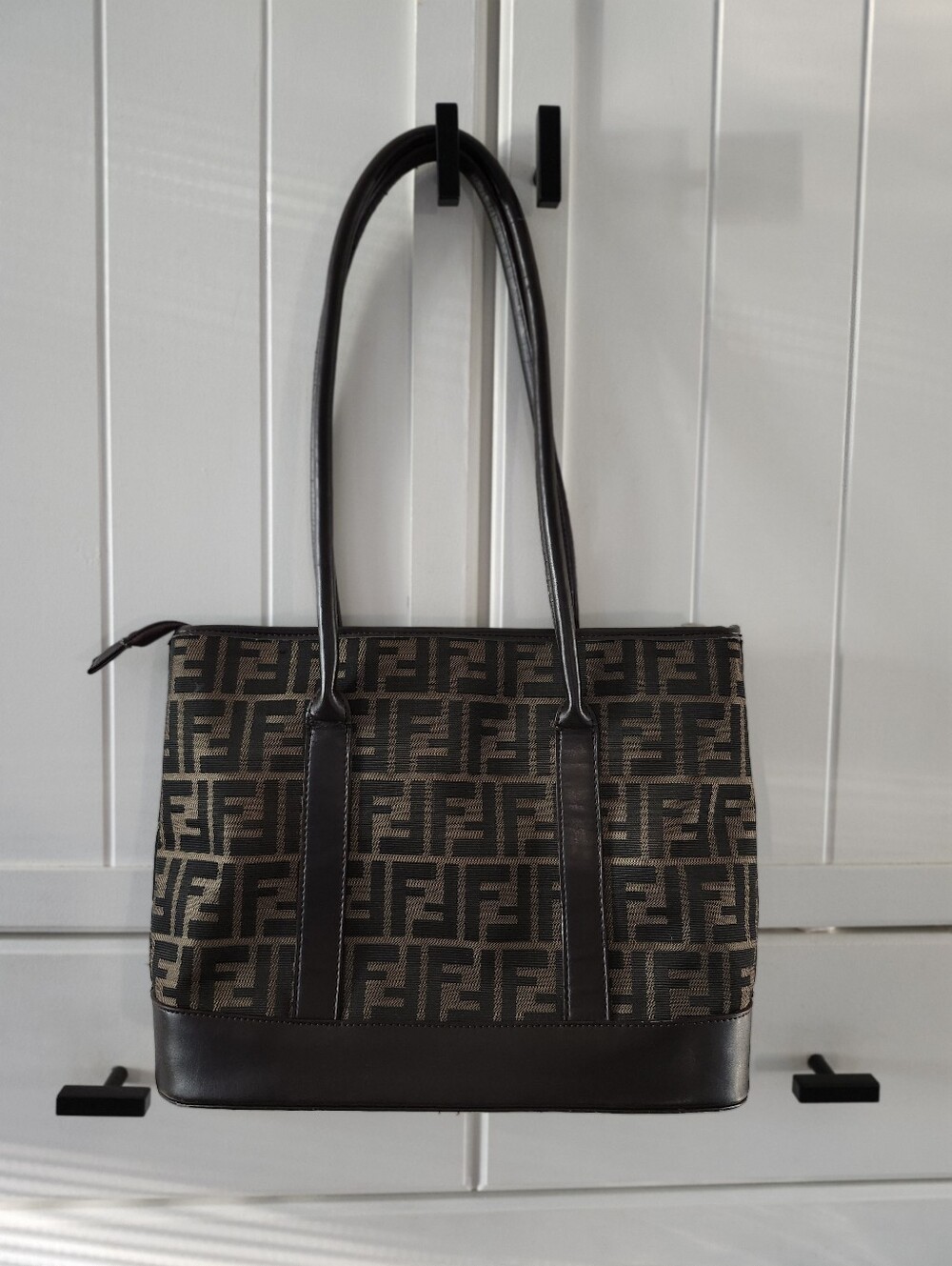 Fendi Brown Monogram Shoulder Purse